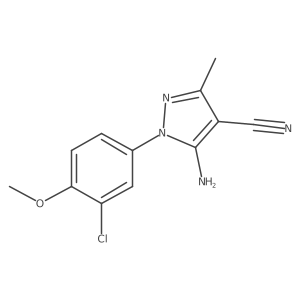5-Amino-1-(3-chloro-4-methoxyphenyl)-3-methyl-1H-pyrazole-4-carbonitrile结构式