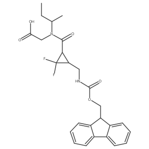 rac-2-[N-(butan-2-yl)-1-[(1R,3S)-3-[({[(9H-fluoren-9-yl)methoxy]carbonyl}amino)methyl]-2,2-difluorocyclopropyl]formamido]acetic acid Structure