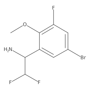 1-(5-Bromo-3-fluoro-2-methoxyphenyl)-2,2-difluoroethan-1-amine Structure