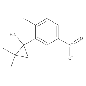 2,2-Dimethyl-1-(2-methyl-5-nitrophenyl)cyclopropan-1-amine结构式