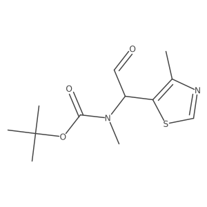 tert-butyl N-methyl-N-[1-(4-methyl-1,3-thiazol-5-yl)-2-oxoethyl]carbamate Structure