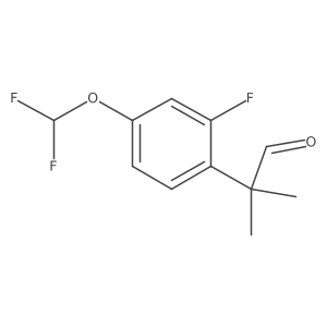 2-[4-(Difluoromethoxy)-2-fluorophenyl]-2-methylpropanal结构式