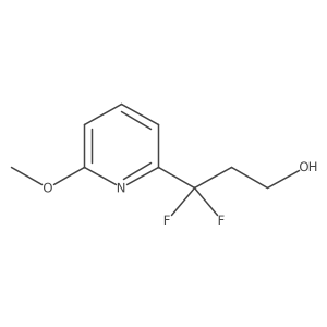 3,3-Difluoro-3-(6-methoxypyridin-2-yl)propan-1-ol结构式