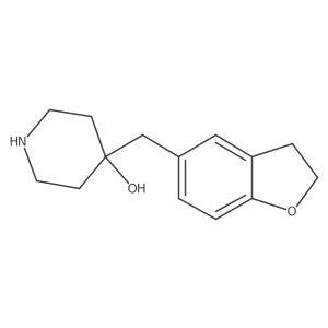 4-[(2,3-Dihydro-1-benzofuran-5-yl)methyl]piperidin-4-ol结构式