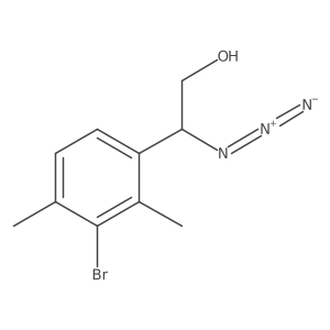 2-Azido-2-(3-bromo-2,4-dimethylphenyl)ethan-1-ol结构式