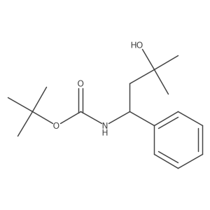 tert-butyl N-(3-hydroxy-3-methyl-1-phenylbutyl)carbamate Structure