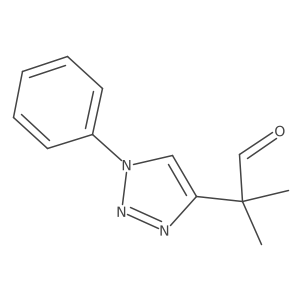 2-methyl-2-(1-phenyl-1H-1,2,3-triazol-4-yl)propanal结构式