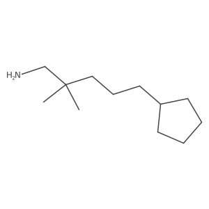 5-Cyclopentyl-2,2-dimethylpentan-1-amine结构式