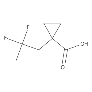1-(2,2-Difluoropropyl)cyclopropane-1-carboxylic acid结构式