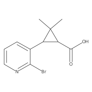 3-(2-Bromopyridin-3-yl)-2,2-dimethylcyclopropane-1-carboxylic acid结构式