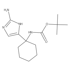 tert-butyl N-[1-(2-amino-1H-imidazol-5-yl)cyclohexyl]carbamate Structure