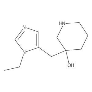 3-[(1-ethyl-1H-imidazol-5-yl)methyl]piperidin-3-ol Structure