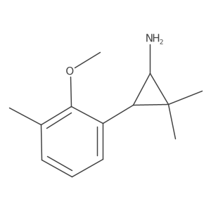 3-(2-Methoxy-3-methylphenyl)-2,2-dimethylcyclopropan-1-amine Structure