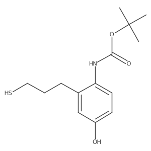 tert-butyl N-[4-hydroxy-2-(3-sulfanylpropyl)phenyl]carbamate结构式