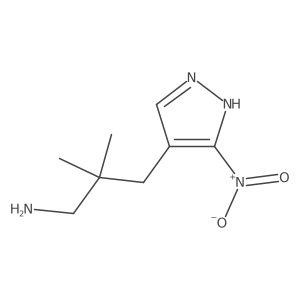 2,2-dimethyl-3-(3-nitro-1H-pyrazol-4-yl)propan-1-amine Structure