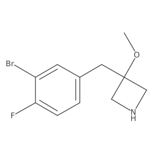 3-[(3-Bromo-4-fluorophenyl)methyl]-3-methoxyazetidine结构式