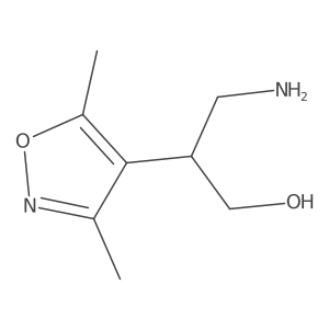 3-Amino-2-(dimethyl-1,2-oxazol-4-yl)propan-1-ol结构式