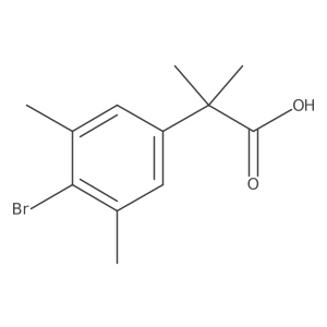 2-(4-Bromo-3,5-dimethylphenyl)-2-methylpropanoic acid结构式