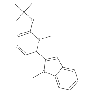 tert-butyl N-methyl-N-[1-(1-methyl-1H-indol-2-yl)-2-oxoethyl]carbamate结构式