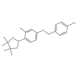 4-[[3-Methyl-4-(4,4,5,5-tetramethyl-1,3,2-dioxaborolan-2-yl)phenoxy]methyl]phenol结构式