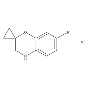 7-Bromospiro[3,4-dihydro-1,4-benzoxazine-2,1'-cyclopropane];hydrochloride结构式