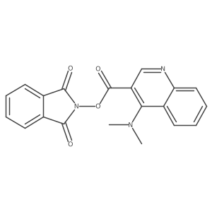 1,3-dioxo-2,3-dihydro-1H-isoindol-2-yl 4-(dimethylamino)quinoline-3-carboxylate结构式