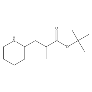 Tert-butyl 2-methyl-3-piperidin-2-ylpropanoate结构式