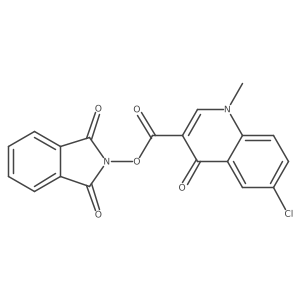 1,3-dioxo-2,3-dihydro-1H-isoindol-2-yl 6-chloro-1-methyl-4-oxo-1,4-dihydroquinoline-3-carboxylate Structure