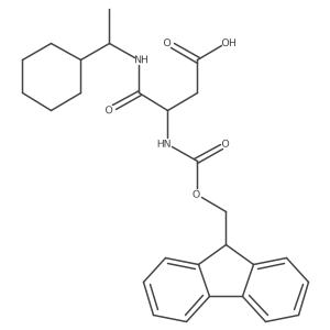 3-{[(1R)-1-cyclohexylethyl]carbamoyl}-3-({[(9H-fluoren-9-yl)methoxy]carbonyl}amino)propanoic acid Structure
