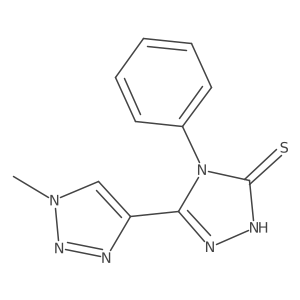 3-(1-methyl-1H-1,2,3-triazol-4-yl)-4-phenyl-4,5-dihydro-1H-1,2,4-triazole-5-thione Structure