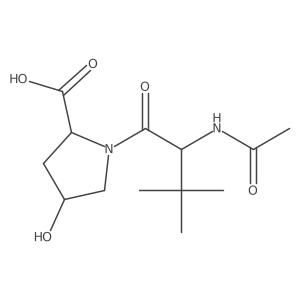 (2S,4R)-1-((S)-2-Acetamido-3,3-dimethylbutanoyl)-4-hydroxypyrrolidine-2-carboxylic acid结构式
