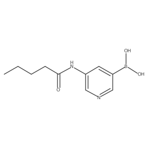 B-[5-[(1-oxopentyl)amino]-3-pyridinyl]Boronic acid结构式
