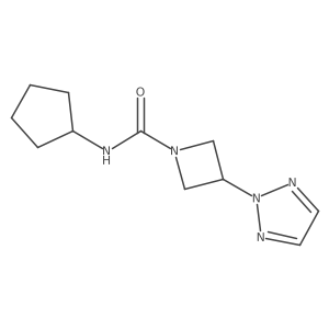 N-Cyclopentyl-3-(triazol-2-yl)azetidine-1-carboxamide结构式