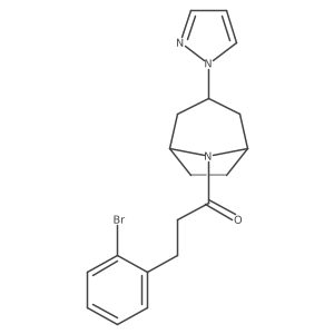 3-(2-bromophenyl)-1-[3-(1H-pyrazol-1-yl)-8-azabicyclo[3.2.1]octan-8-yl]propan-1-one结构式