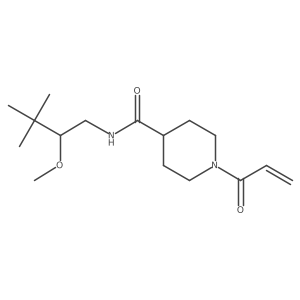 N-(2-Methoxy-3,3-dimethylbutyl)-1-prop-2-enoylpiperidine-4-carboxamide结构式