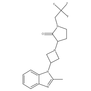 3-[3-(2-methyl-1H-1,3-benzodiazol-1-yl)azetidin-1-yl]-1-(2,2,2-trifluoroethyl)pyrrolidin-2-one结构式