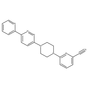 6-[4-(6-Pyridin-2-ylpyridazin-3-yl)piperazin-1-yl]pyridine-2-carbonitrile结构式