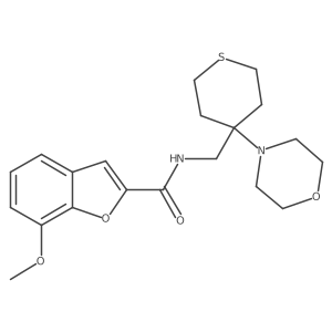 7-methoxy-N-{[4-(morpholin-4-yl)thian-4-yl]methyl}-1-benzofuran-2-carboxamide结构式