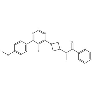 N-{1-[5-fluoro-6-(4-methoxyphenyl)pyrimidin-4-yl]azetidin-3-yl}-N-methylpyridine-4-carboxamide结构式