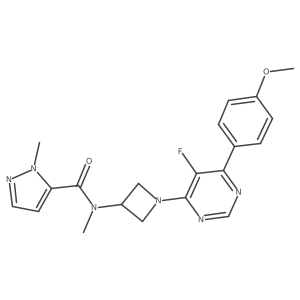 N-{1-[5-fluoro-6-(4-methoxyphenyl)pyrimidin-4-yl]azetidin-3-yl}-N,1-dimethyl-1H-pyrazole-5-carboxamide Structure