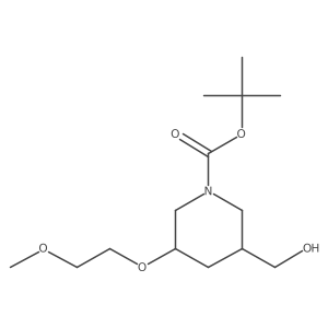 Tert-butyl 3-(hydroxymethyl)-5-(2-methoxyethoxy)piperidine-1-carboxylate Structure
