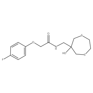 2-(4-Fluorophenoxy)-N-[(6-hydroxy-1,4-dithiepan-6-yl)methyl]acetamide结构式