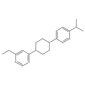 6-[4-(6-Ethylpyrimidin-4-yl)piperazin-1-yl]-N,N-dimethylpyridazin-3-amine结构式