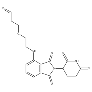 3-[2-[[2-(2,6-Dioxo-3-piperidyl)-1,3-dioxo-isoindolin-4-yl]amino]ethoxy]propanal结构式