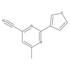 6-Methyl-2-(thiophen-3-yl)pyrimidine-4-carbonitrile结构式
