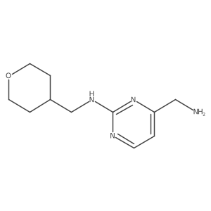 4-(aminomethyl)-N-[(oxan-4-yl)methyl]pyrimidin-2-amine结构式