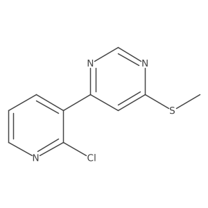 4-(2-Chloro-3-pyridinyl)-6-(methylthio)pyrimidine结构式