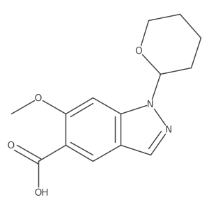 6-methoxy-1-(tetrahydro-2H-pyran-2-yl)-1H-Indazole-5-carboxylic acid Structure
