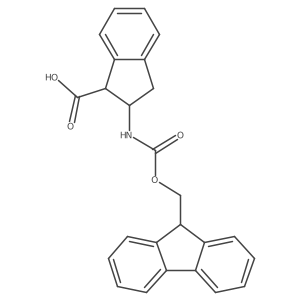 2-({[(9H-fluoren-9-yl)methoxy]carbonyl}amino)-2,3-dihydro-1H-indene-1-carboxylic acid结构式