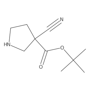 Tert-butyl 3-cyanopyrrolidine-3-carboxylate Structure